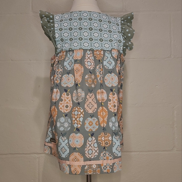 Girls Matilda Jane Bella Girls Mixed-Print Ruffle Sleeve Tunic Size 10 New - Picture 3 of 8